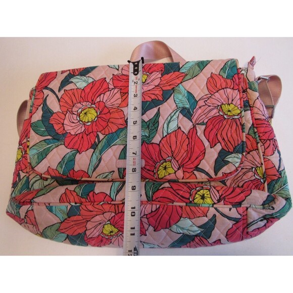 Vera Bradley Quilted Messenger/Tablet/Laptop Bag Vintage Floral Pattern - Picture 15 of 16